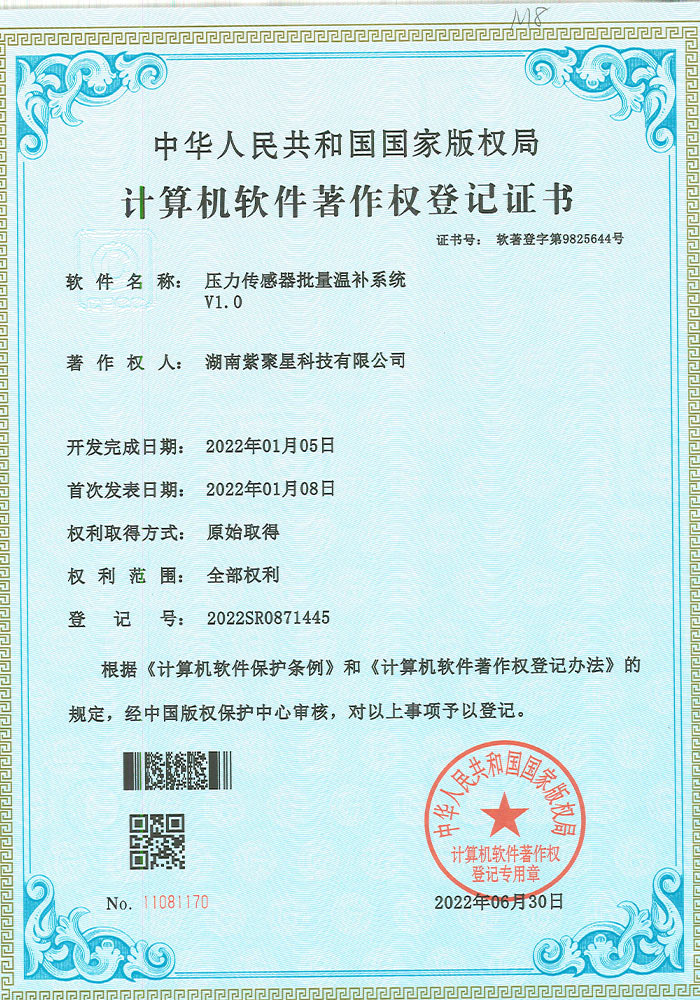 Patent Certificate for Batch Dynamic Aging of Sensors